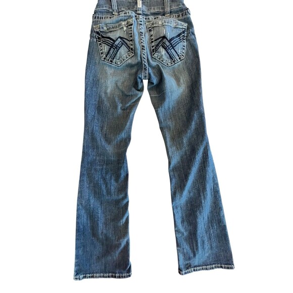 Ariat REAL Jeans Womens Sz 28R Perfect Rise Phoebe Distressed Boot Cut - Picture 3 of 7